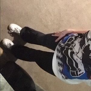 Black flared legging high waisted